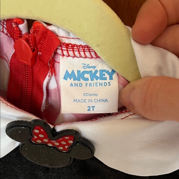 Minnie Mouse Red Polka Dot Kids Costume with Headband - Picture 2 of 11